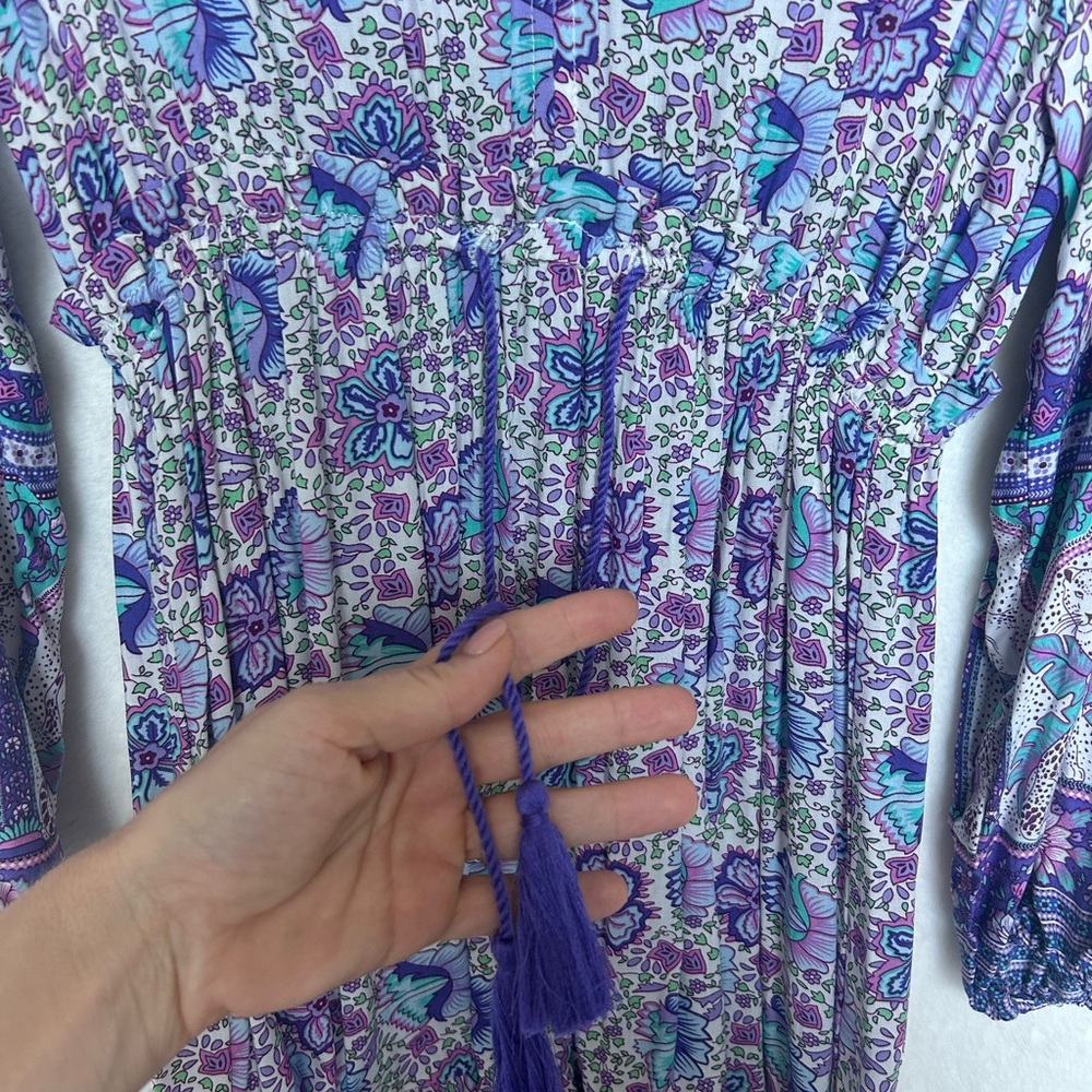 Bohemian Chic Style Floral Maxi Dress Size XS NWOT - Picture 10 of 15